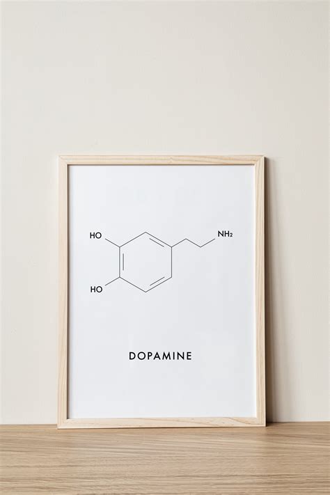 Dopamine Happiness Molecule Structure Chemical Formula Print | Etsy