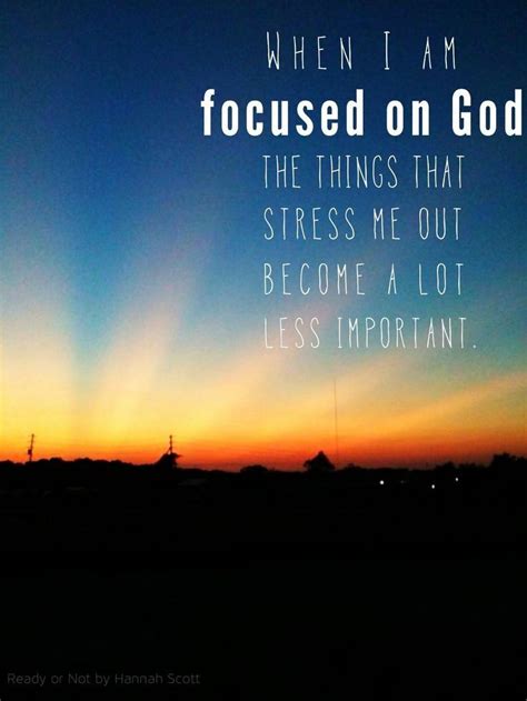 Stay focused on God- Inspirational Quote