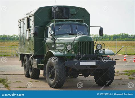 Old Soviet Military Truck Zil 157 In The Parking Lot Editorial Image