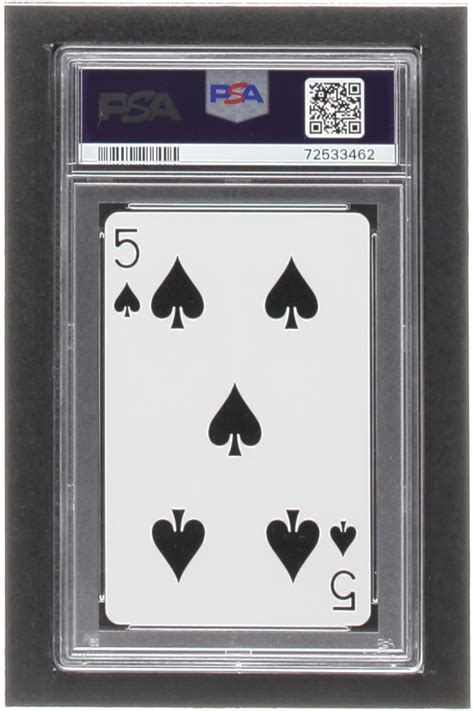 Babe Ruth U S Playing Cards Five Of Spades Psa Pristine