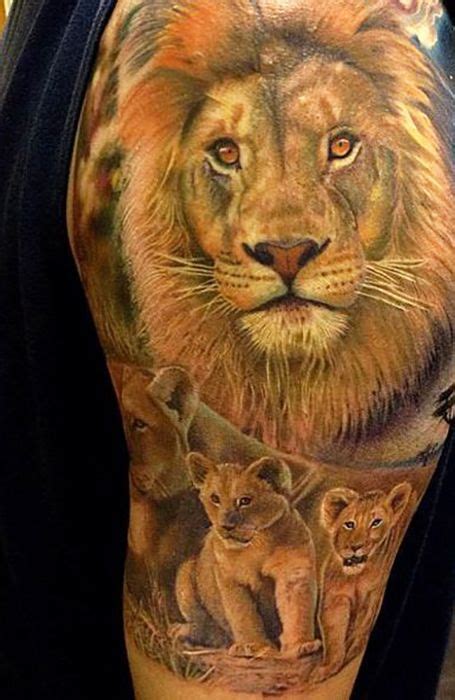 40 Fierce Lion Tattoo Designs & Meaning | Mens lion tattoo, Lion tattoo ...