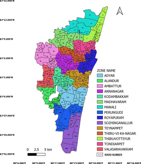 Ward Map Of Greater Chennai Corporation Download Scientific Diagram