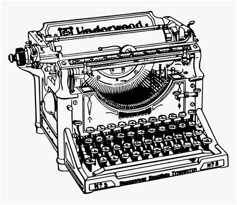 Old Typewriter Clipart - Typewriter Clipart Transparent, HD Png ...