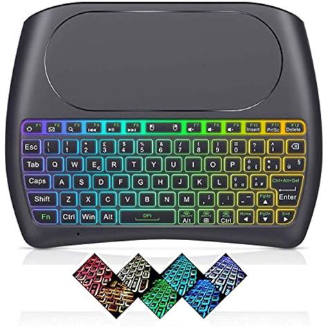 Mini Keyboard Upgraded D8 Wireless And Touchpad Mouse Combo RGB Backlit ...