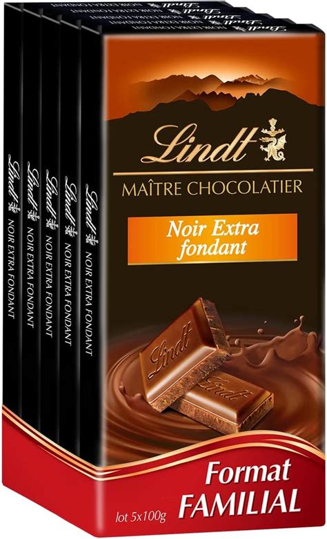 Lindt Lot De Tablettes Ma Tre Chocolatier Chocolat Noir Extra