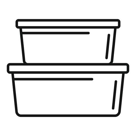 Plastic Box Stack Icon Outline Style 14682083 Vector Art At Vecteezy