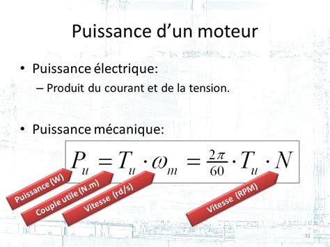 Calcul de puissance mécanique