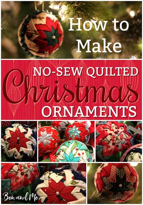 Homemade Quilted Christmas Ornaments Tutorial Ben And Me