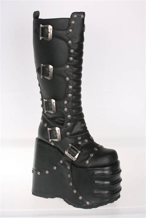 Demonia Demonia Stack 317 Mens 7 Platform Goth Cyber Gogo Punk Knee