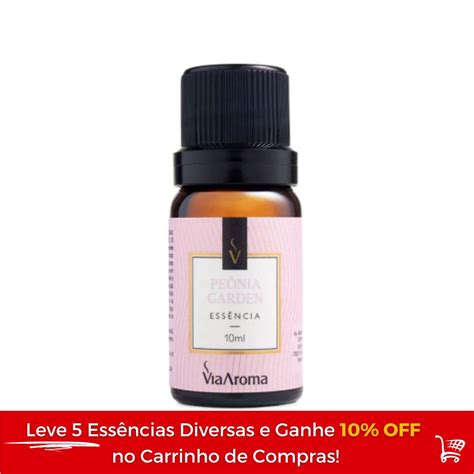 Essência 10ml Peônia Garden Via Aroma Só Essências