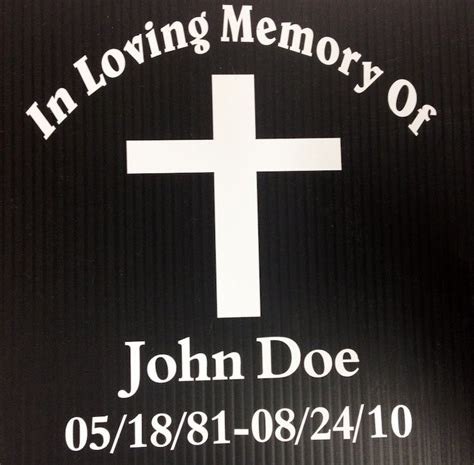 In Memory Of Decals Car Stickers Window Decal Cross Praying Etsy