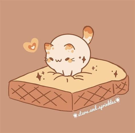 Kawaii Cute Cat Food Drawings - Inside my head