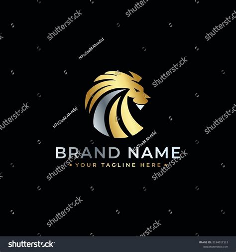 Lion King Shield Logo Vector Design Stock Vector Royalty Free