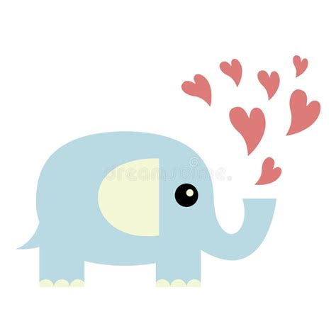 Elephant Love Stock Vector Illustration Of Kiss Valentine