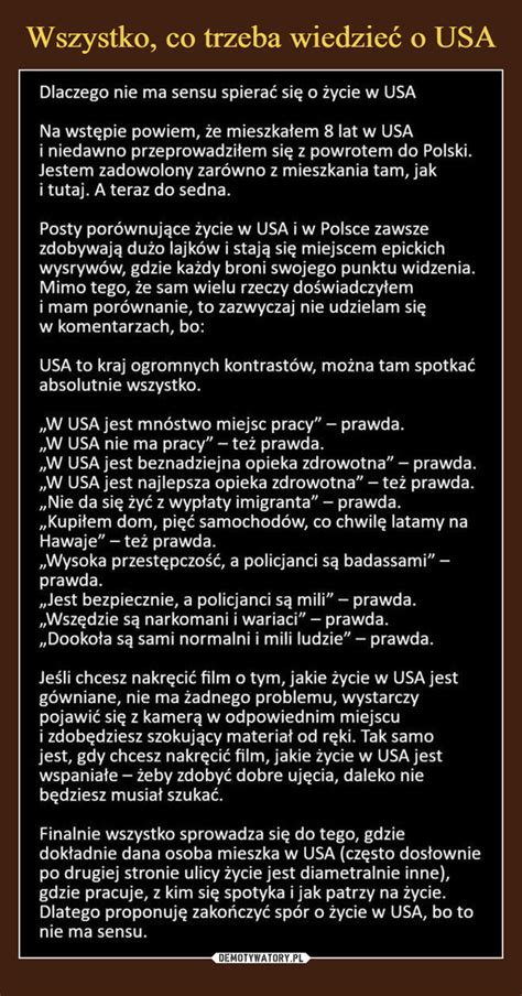 Wszystko co trzeba wiedzieć o USA Demotywatory pl