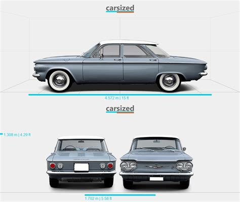 Chevrolet Corvair 1959-1964 Dimensions Side View