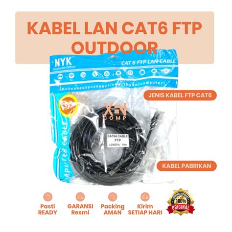 Jual Kabel LAN Outdoor FTP Cat6 NYK Pabrikan RJ45 Metal Ethernet Cable