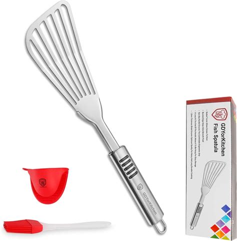 Amazon.com: Stainless Steel Fish Spatula with 1.2mm Thick Blade ...