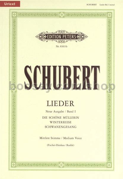 Franz Schubert Lieder Vol 1 Songs For Medium Voice New Edition