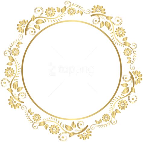 Download Free Png Download Round Gold Border Frame Deco Png Gold