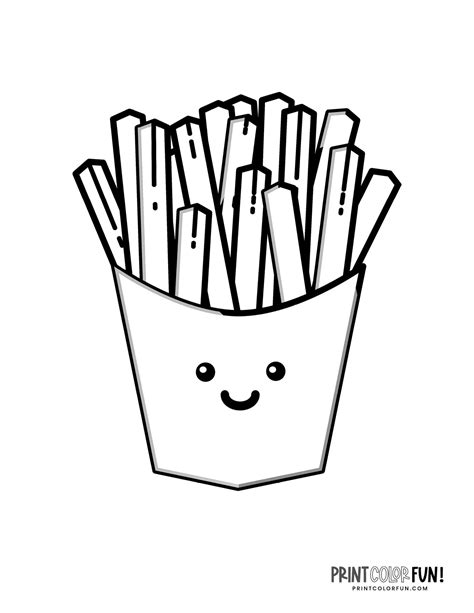 16 French Fries Clipart And Coloring Pages For Delicious Food Learning