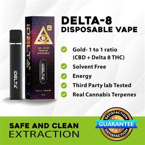 IDELTA8 Gold Disposable Delta 8 Vape Pen CBD 1 And 2 Gram 1 1