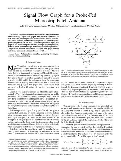 Pdf Signal Flow Graph For A Probe Fed Microstrip Patch Antenna Dokumen Tips