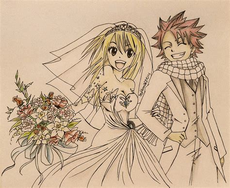 Natsu and Lucy - wedding by HaniVishnevskaya on DeviantArt