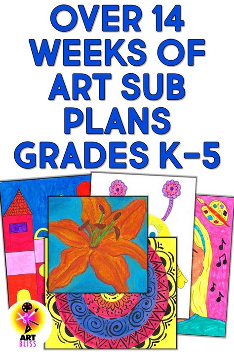 Elementary Long Term Art Sub Lesson Plan Bundle K 5 Art Sub Lessons