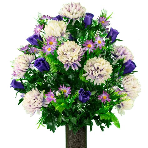 Sympathy Silks Artificial Cemetery Flowers Realistic Outdoor Grave