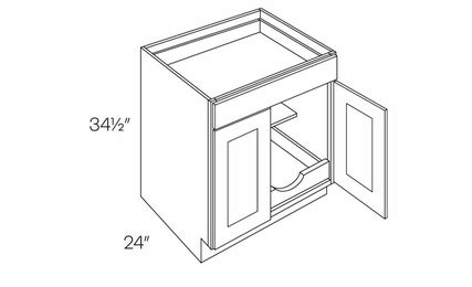 Cnc Luxor Harvest 1 Drawer 2 Door Base Cabinet With 1 Pull Out Shelf