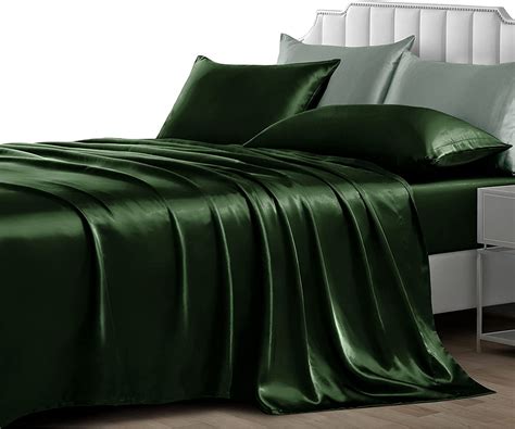 Nsgz 3 Pieces Satin Sheets Twin Xl Silky Satin Sheet Sets