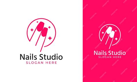 Premium Vector Nails Studio Logo Design With Beautiful Nail