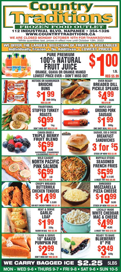 Country Traditions Flyer October 6 to 13