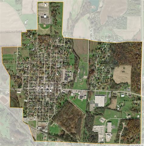 Map of Hagerstown town, Indiana