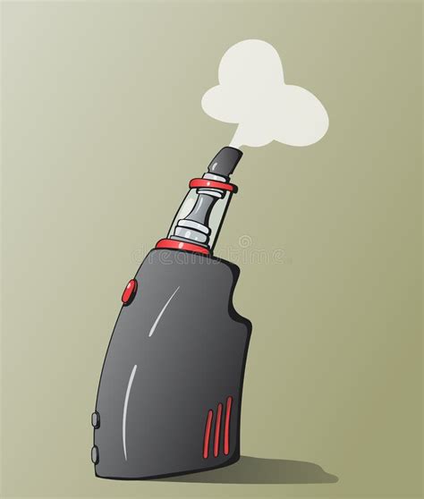 Cartoon Boy Vaping With Isolated Background Stock Vector Illustration