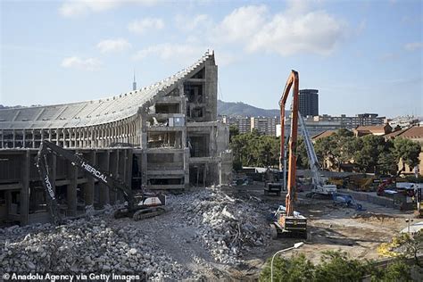 Barcelona Continue To Demolish The Nou Camp With Stands Reduced To