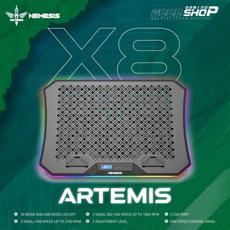 Jual Nyk Nemesis X Artemis Rgb With Phone Holder Cooling Pad