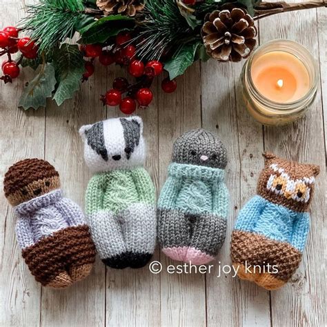 More Forest Friends Knitting Pattern By Esther Braithwaite Knitted