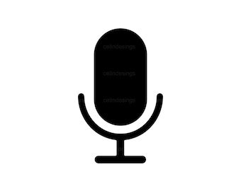 Microphone Icon Cricut Silhouette SVG Cut Files Record Podcast