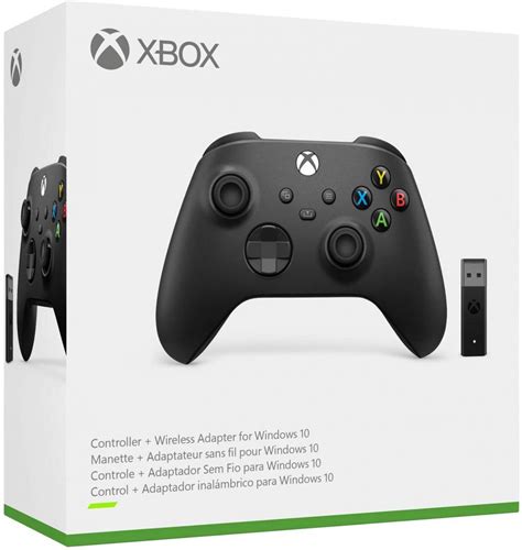 Геймпад Xbox Series X/S Carbon Black + Wireless Adapter для Windows 10 ...