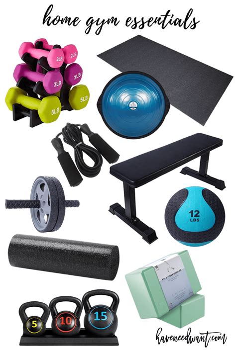 At Home Gym Essentials | Home Gym on a Budget - Have Need Want