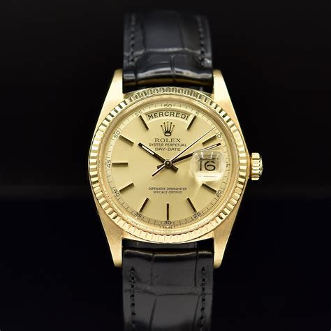 Rolex Day Date Ref Yellow Gold Romain R A