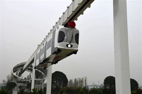 Elevated New Energy Monorail Suspended Sky Train Decorated Resemble