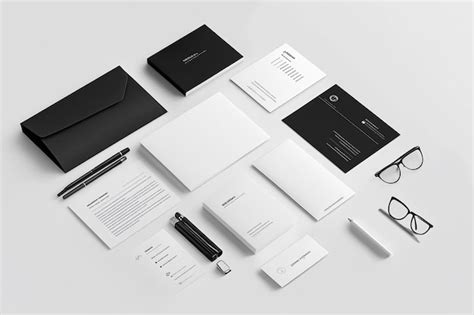 Minimalist Corporate Stationery Mockup Premium Ai Generated Image