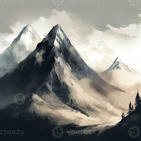 Watercolor sketch mountain illustration of watercolor sketch mountain ...