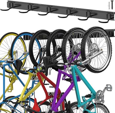 TORACK Estante De Almacenamiento Para Bicicleta 6 Soportes De Pared