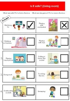 Hazard Safe And Dangerous Worksheet By Bookish N More TPT