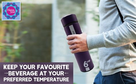 Homesoul Hot And Cold Stainless Steel Vacuum Thermo Flask Bottle With Filter A Rubber Grip