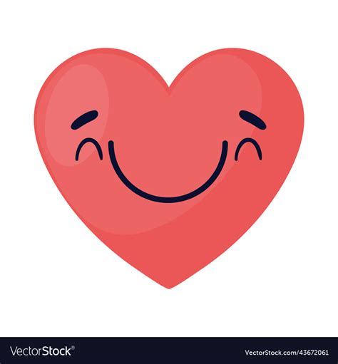 Smile Heart Love Royalty Free Vector Image Vectorstock